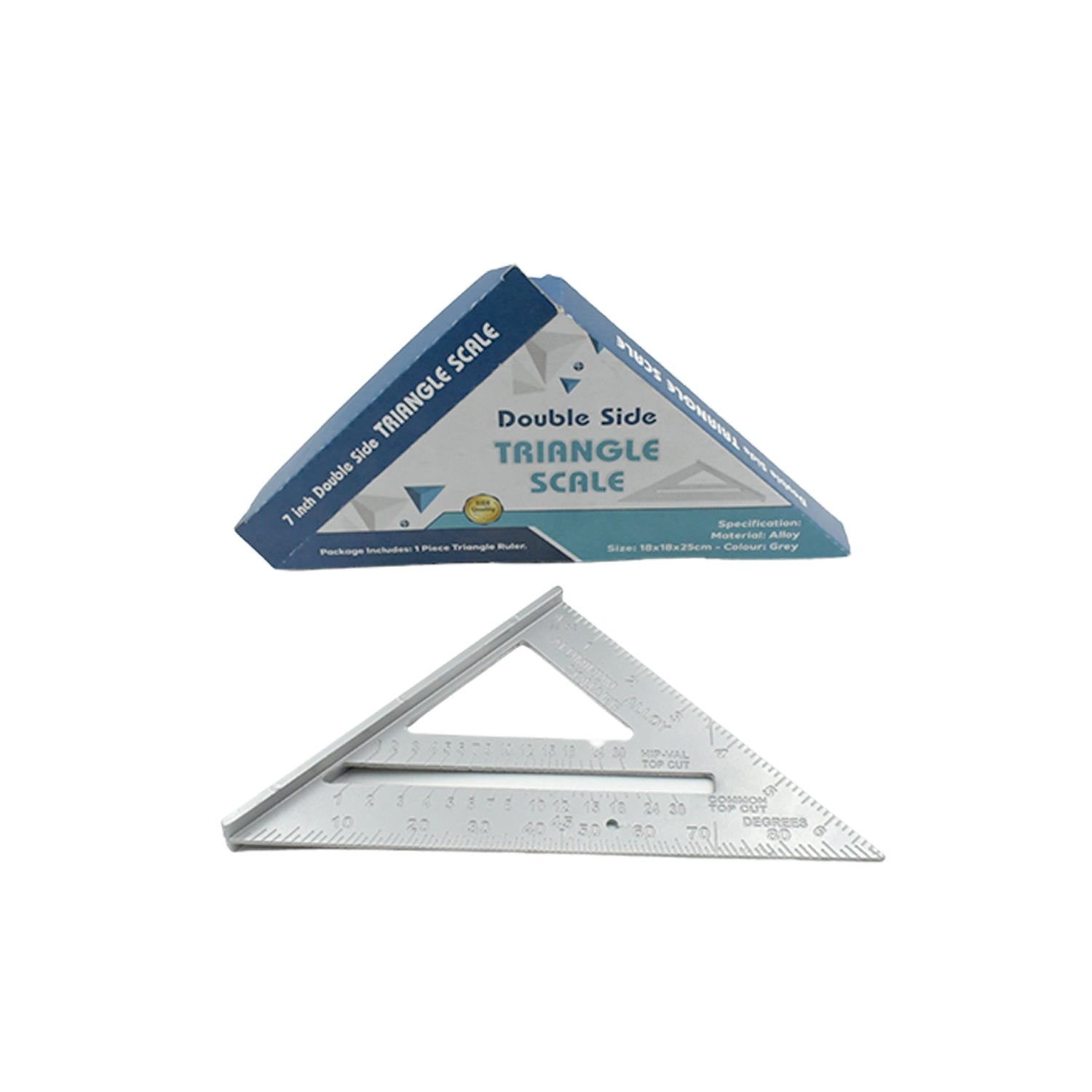 1559 Double Side Scale Triangle Measurement Hand Tool 45 Degree Triangle Ruler Home For Industry Aluminum Alloy Rafter Square 7-inch Length 1559 Double Side Scale Triangle Measurement Hand Tool 45 Degree Triangle Ruler Home For Industry Aluminum Alloy Rafter Square 7-inch Length